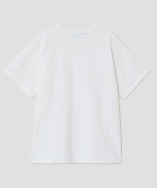 Cry Eyes Half Sleeve Top [White]