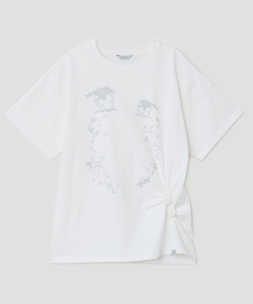 Cry Eyes Half Sleeve Top [White]