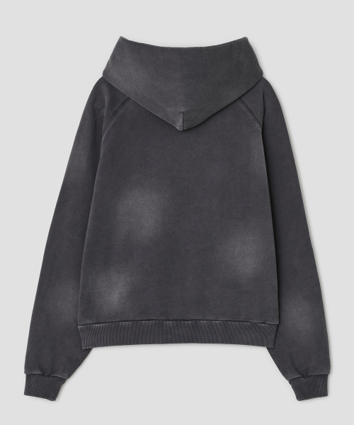 Washed Raglan Hoodie [Charcoal]