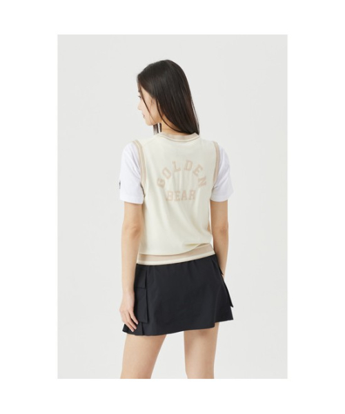 (W) V Neck Jacquard Logo Sweater G5WAM26111IVX
