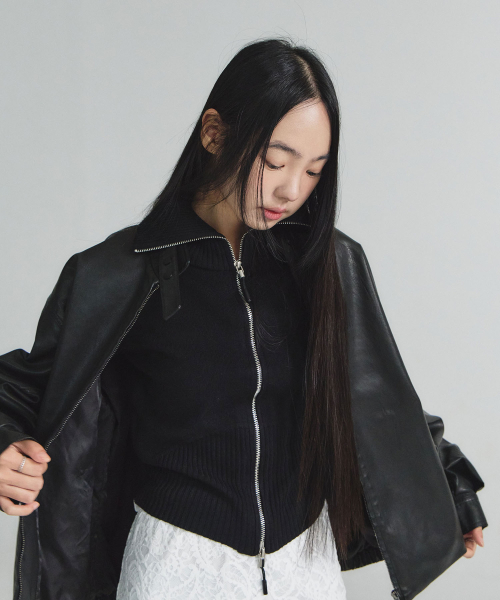 Кардиган Becky Two-Way молния, Black