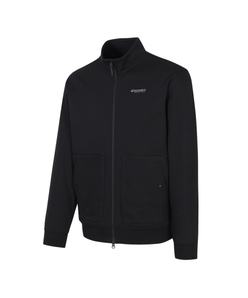 Мужская трикотажная куртка с высоким горлом (BLACK)