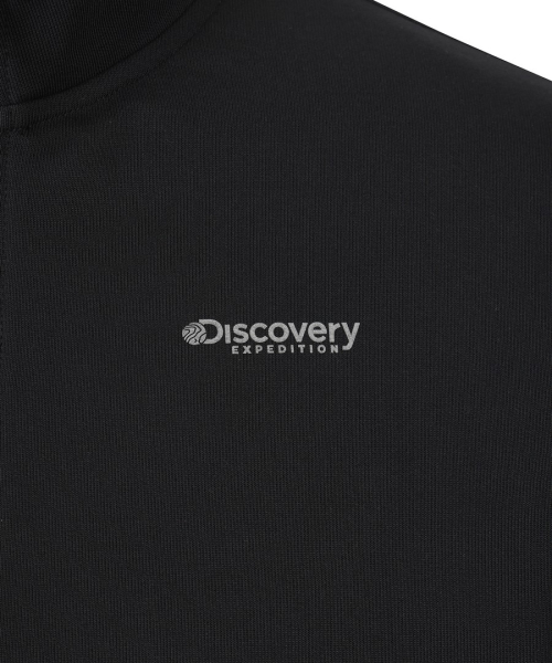 Мужская трикотажная куртка с высоким горлом (BLACK)