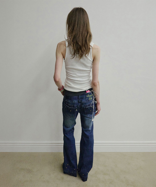 DIY Bootcut Denim Mid Blue