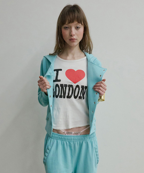 Napoleon Stud Hoodie Acid Blue