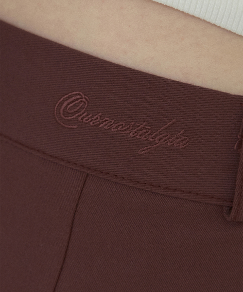 Mono basic straight cotton pants_Grape(O25-PT02)