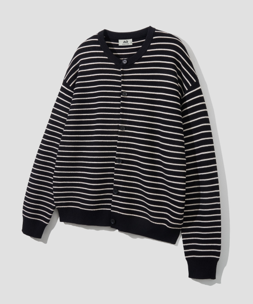 Кардиган вязаный в полоску (Black)