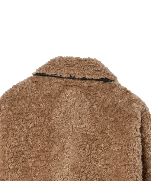FAUX Teddy Bear Oversized Toggle Jacket [Beige] thumbnail 20