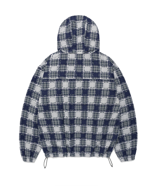 HOODED CHECK WIND BREAKER MULTI(CV2GSUB960A)