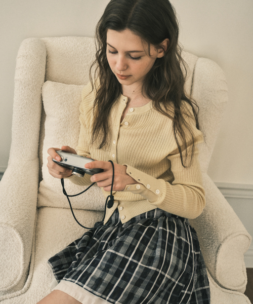 Cuffs шерстяной button cardigan Butter yellow (OC25-KN03)