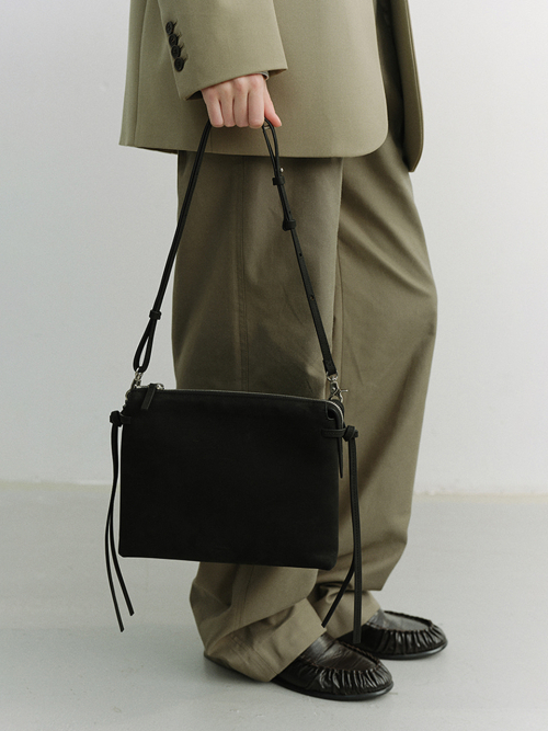 2-WAY SOFT TOUCH SUEDE BAG чёрный