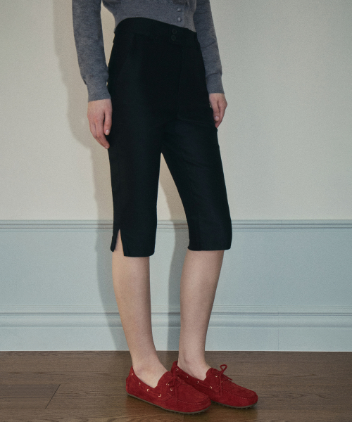 90s capri pants чёрный (O25-PT01)