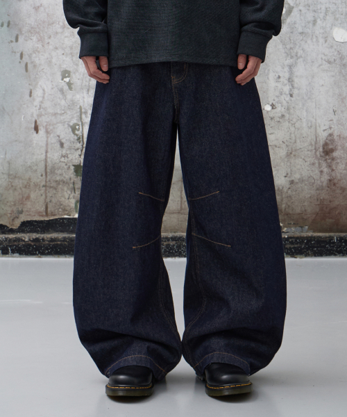 Брюки Snap Button Curved (Low Indigo)