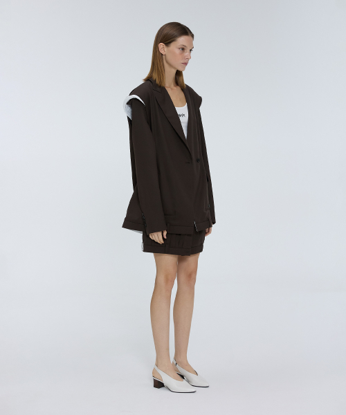 Off sleeve back detail tuck куртка
