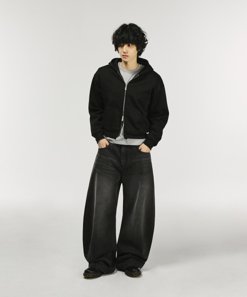 Вышитые джинсы Curved Washed (Black)