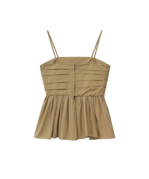 Strap pleated bustier