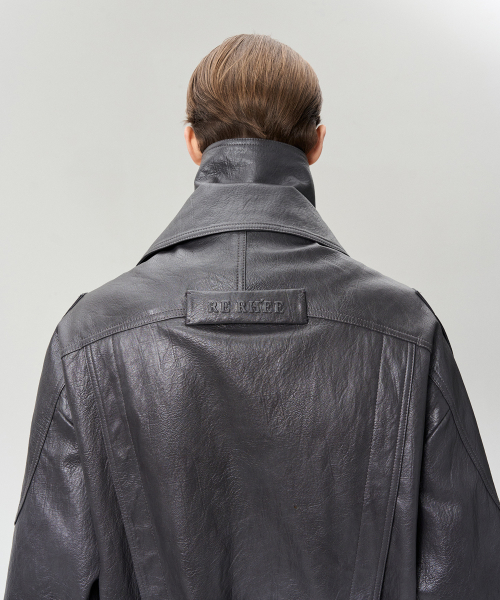 DOUBLE COLLAR BELTED HEM куртка STONE