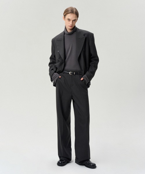 STRIPPED STRAIGHT LEG TROUSER