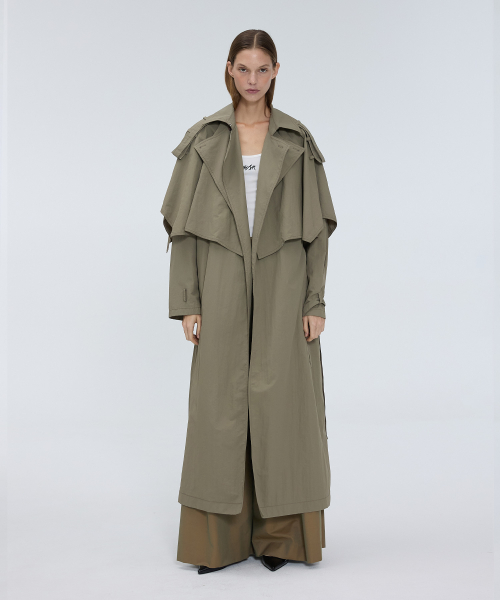 Cape trench coat
