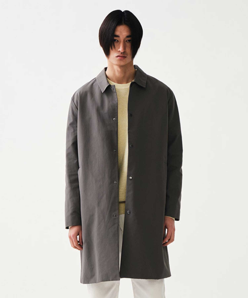 Базовый плащ макинтош из хлопка и нейлона Khaki_SCTUA03NSK