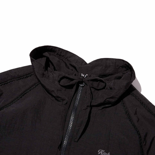 Свободная ветровка с бантом [Black]