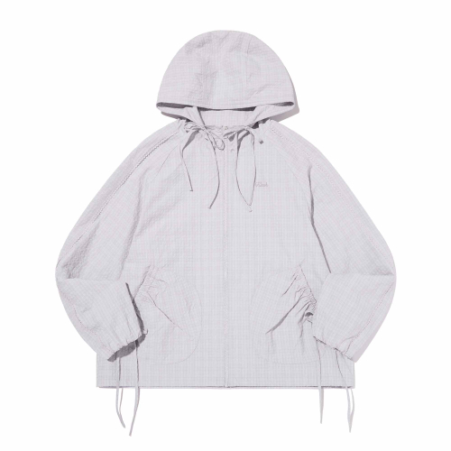 Свободная ветровка с кружевом [Light Gray]