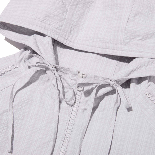 Свободная ветровка с кружевом [Light Gray]