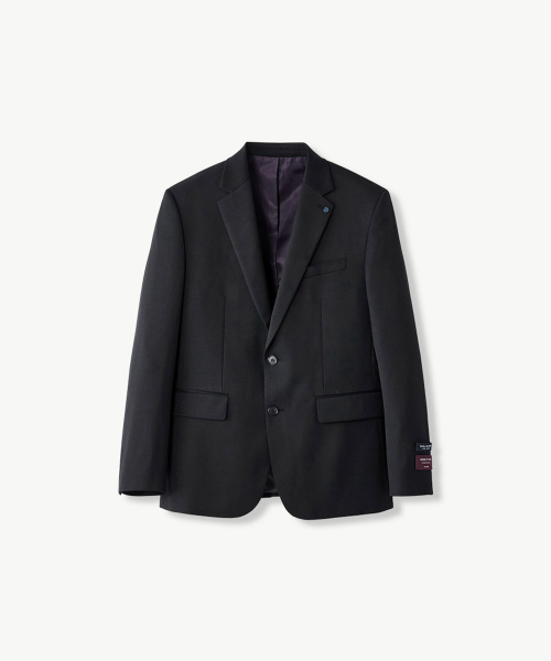 Эластичный шерстяной костюм Essential черный (Classic Fit)_SSJVZ61SET