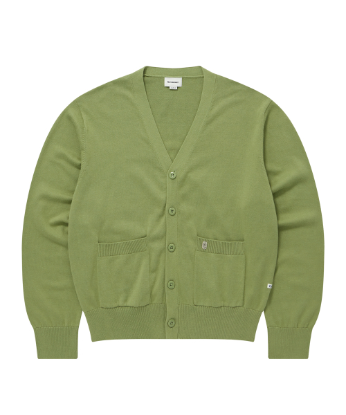 Трикотажный кардиган с V-вырезом (Light Khaki)