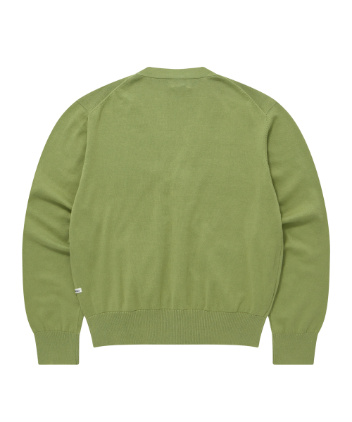 Трикотажный кардиган с V-вырезом (Light Khaki)