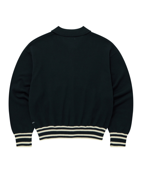 Вязаный бомбер с логотипом C (Navy)