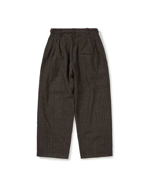 шерстяной herringbone pleat pants / Brown