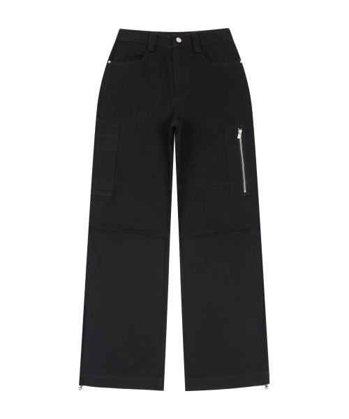 WASHING COTTON CARGO PANTS чёрный