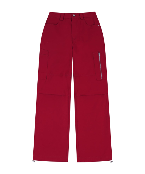 WASHING COTTON CARGO PANTS [RED]
