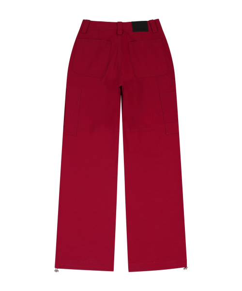 WASHING COTTON CARGO PANTS [RED]