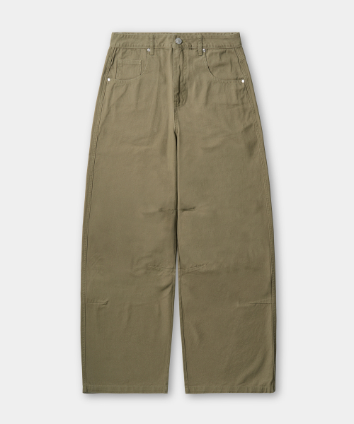 Брюки карго из хлопка с вытачками (KHAKI BEIGE)