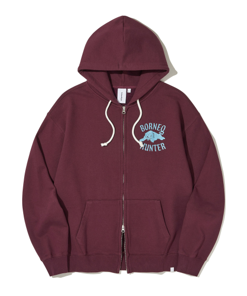 Худи на молнии Borneo Panther (Burgundy)