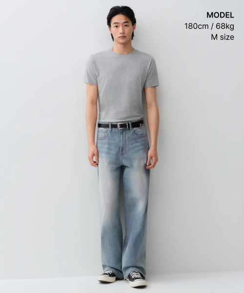 Облегающая футболка с круглым вырезом Cooltandard (Medium Gray)