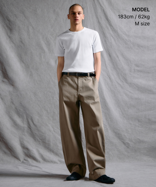 WIDE RIBBED MUSCLE FIT CREW NECK футболка белый