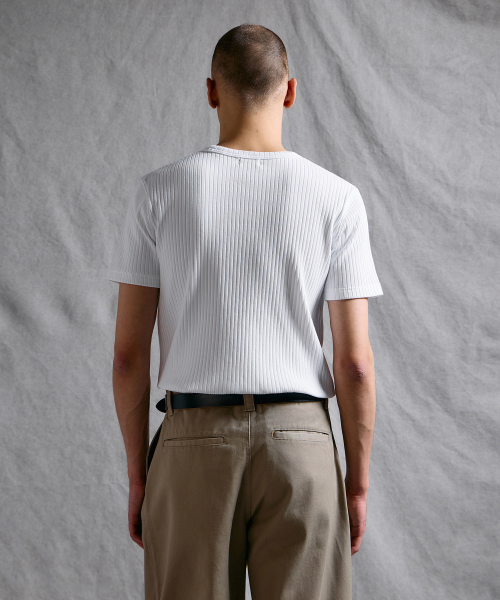 WIDE RIBBED MUSCLE FIT CREW NECK футболка белый