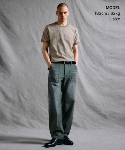 Футболка-рингер в двойную полоску [Beige/Taupe]