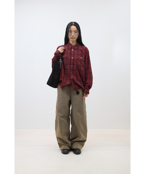Over Duck Pants Washed Beige