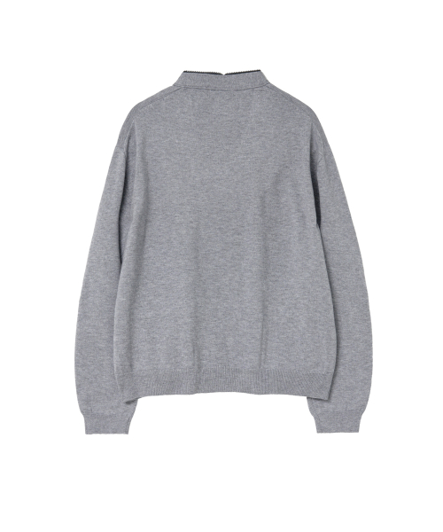 Zip Cardigan серый