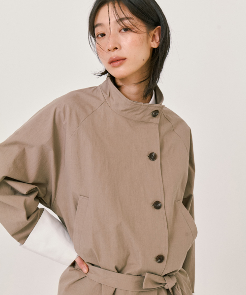 Minimal Half Trench куртка Khaki Beige