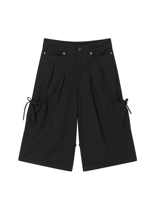 COTTON CAPRI PANTS чёрный