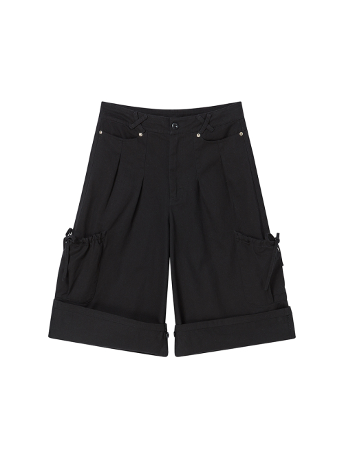 COTTON CAPRI PANTS чёрный
