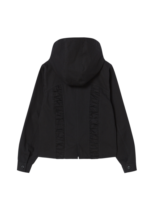 COTTON SHIRRING HOOD куртка чёрный