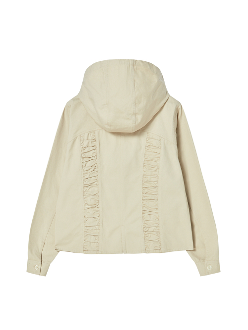 COTTON SHIRRING HOOD куртка BEIGE