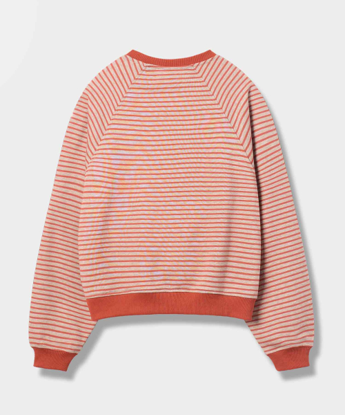 Свитшот в полоску Essential Raglan_Beige & Orange