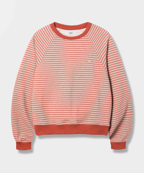 Свитшот в полоску Essential Raglan_Beige & Orange